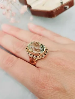Bague cocktail Béryl vert