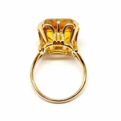 Bague cocktail citrine or jaune