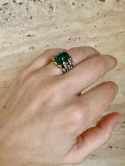 Bague cocktail diamant émeraude Legnazzi 4,50 carats