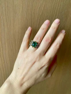 Bague cocktail diamant émeraude Legnazzi 4,50 carats