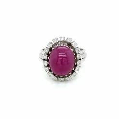 Bague cocktail Diamant Rubis
