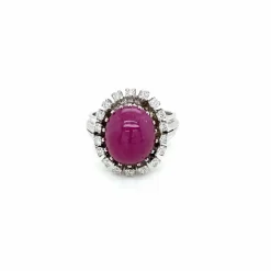 Bague cocktail Diamant Rubis