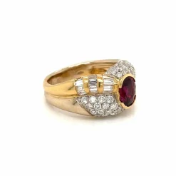 Bague cocktail Diamant Rubis