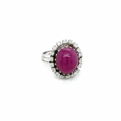 Bague cocktail Diamant Rubis
