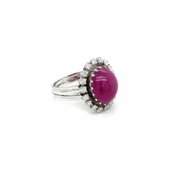 Bague cocktail Diamant Rubis
