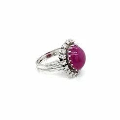 Bague cocktail Diamant Rubis