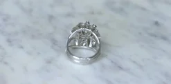 Bague Cocktail Diamants Or Blanc et Platine