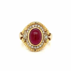 Bague cocktail Diamants Rubis