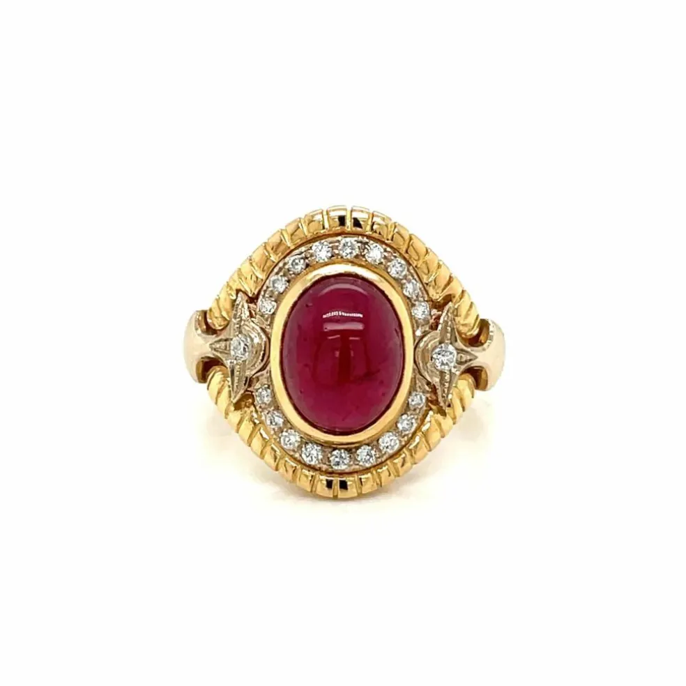 Bague cocktail Diamants Rubis