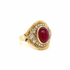 Bague cocktail Diamants Rubis