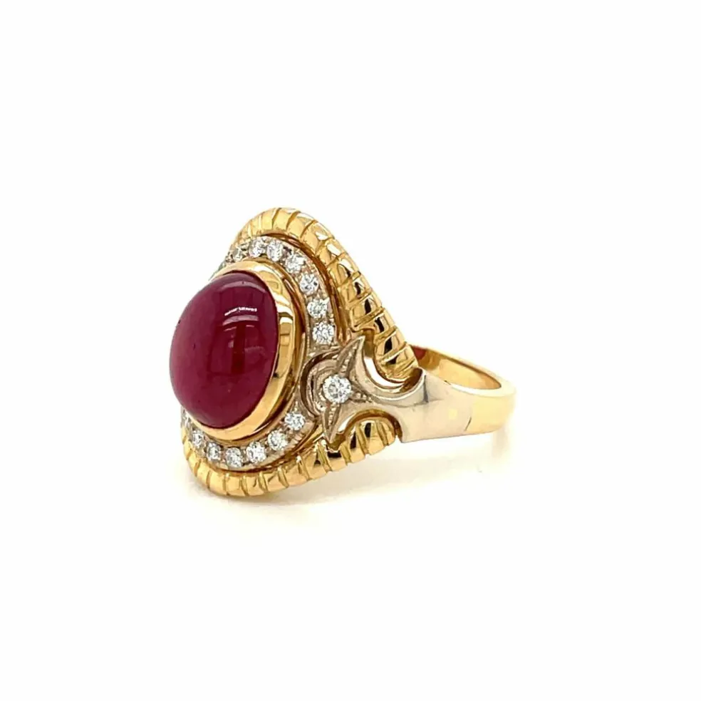 Bague cocktail Diamants Rubis