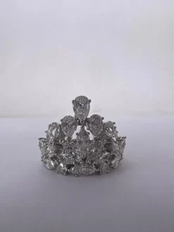 bague cocktail en diamant fantaisie couronne