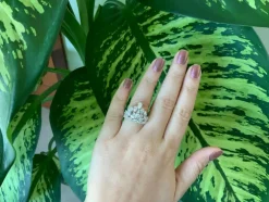 bague cocktail en diamant fantaisie couronne