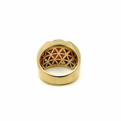Bague cocktail en or 14 carats avec opale et diamant
