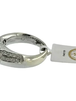Bague cocktail en or blanc avec iolite et diamants certificat IGI