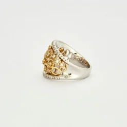 Bague Cocktail en or deux tons