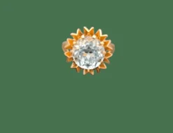 Bague cocktail en or jaune ornée d'une importante Aigue marine
