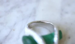 Bague Cocktail Gucci, malachite et diamants sur or blanc
