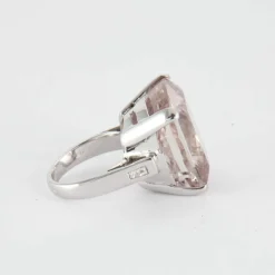 Bague cocktail Kunzite Or blanc