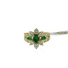 Bague cocktail émeraudes et diamants certificat IGI
