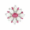 Bague Cocktail Opales Rubis Diamants
