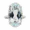 Bague Cocktail Or blanc Aigue-marine