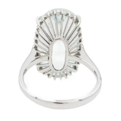 Bague Cocktail Or blanc Aigue-marine