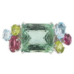 Bague Cocktail Or blanc Béryl