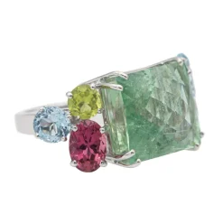 Bague Cocktail Or blanc Béryl