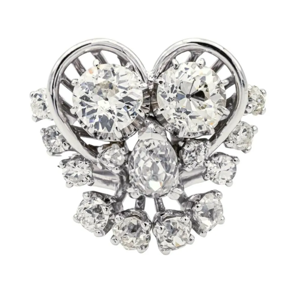 Bague Cocktail Or blanc Diamant