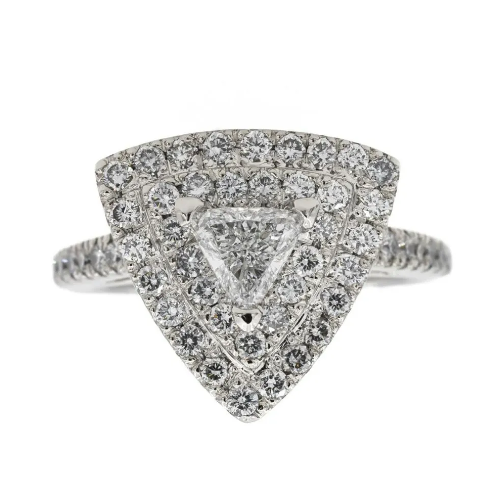 Bague Cocktail Or blanc Diamant