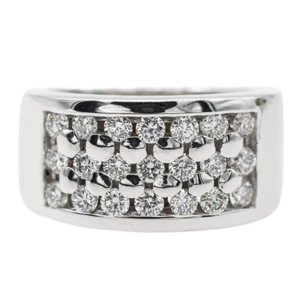 Bague Cocktail Or blanc Diamant