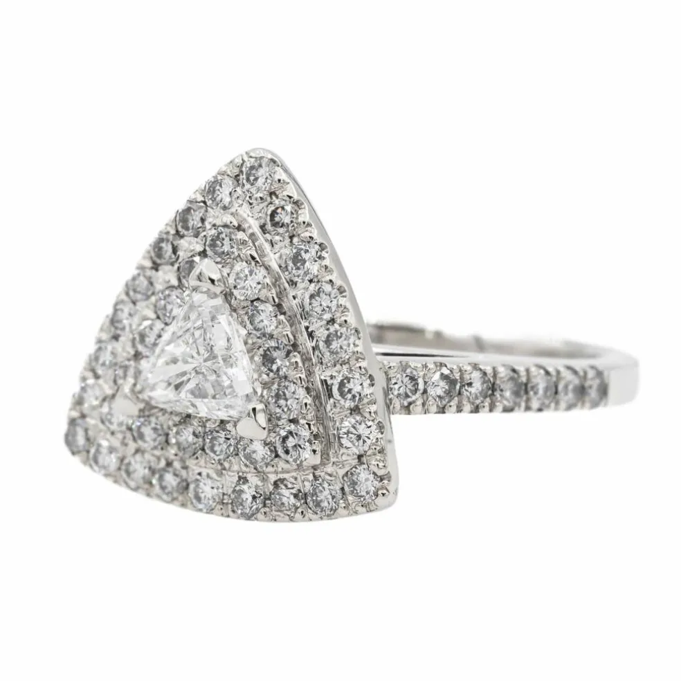 Bague Cocktail Or blanc Diamant