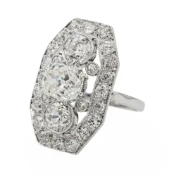 Bague Cocktail Or blanc Diamant