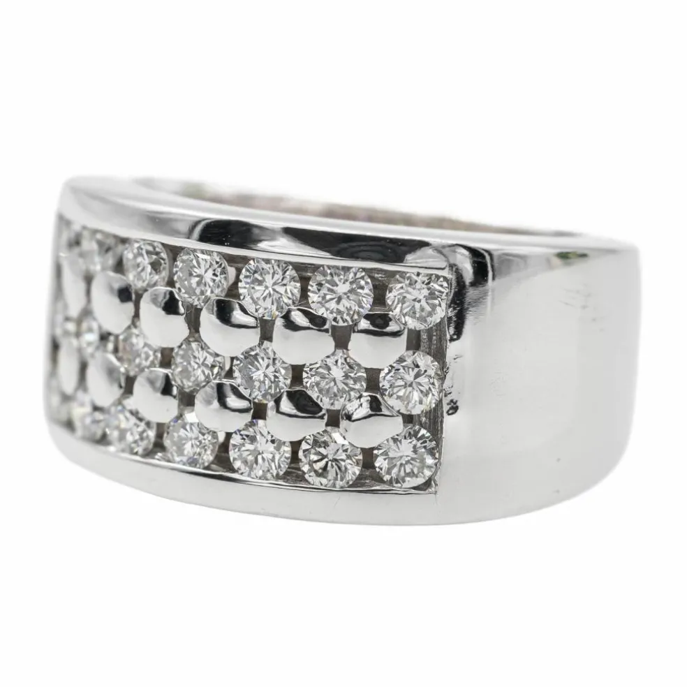 Bague Cocktail Or blanc Diamant