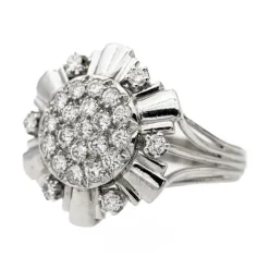 Bague Cocktail Or blanc Diamant