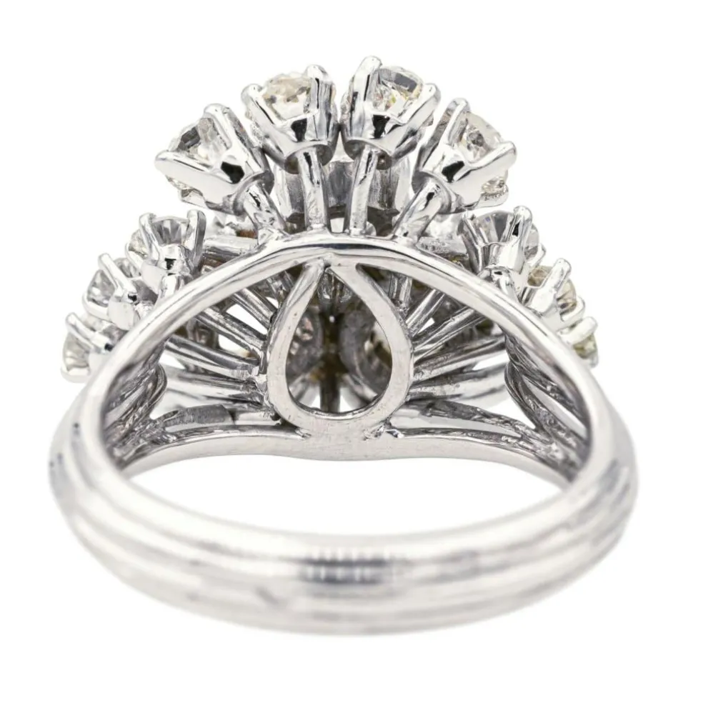 Bague Cocktail Or blanc Diamant