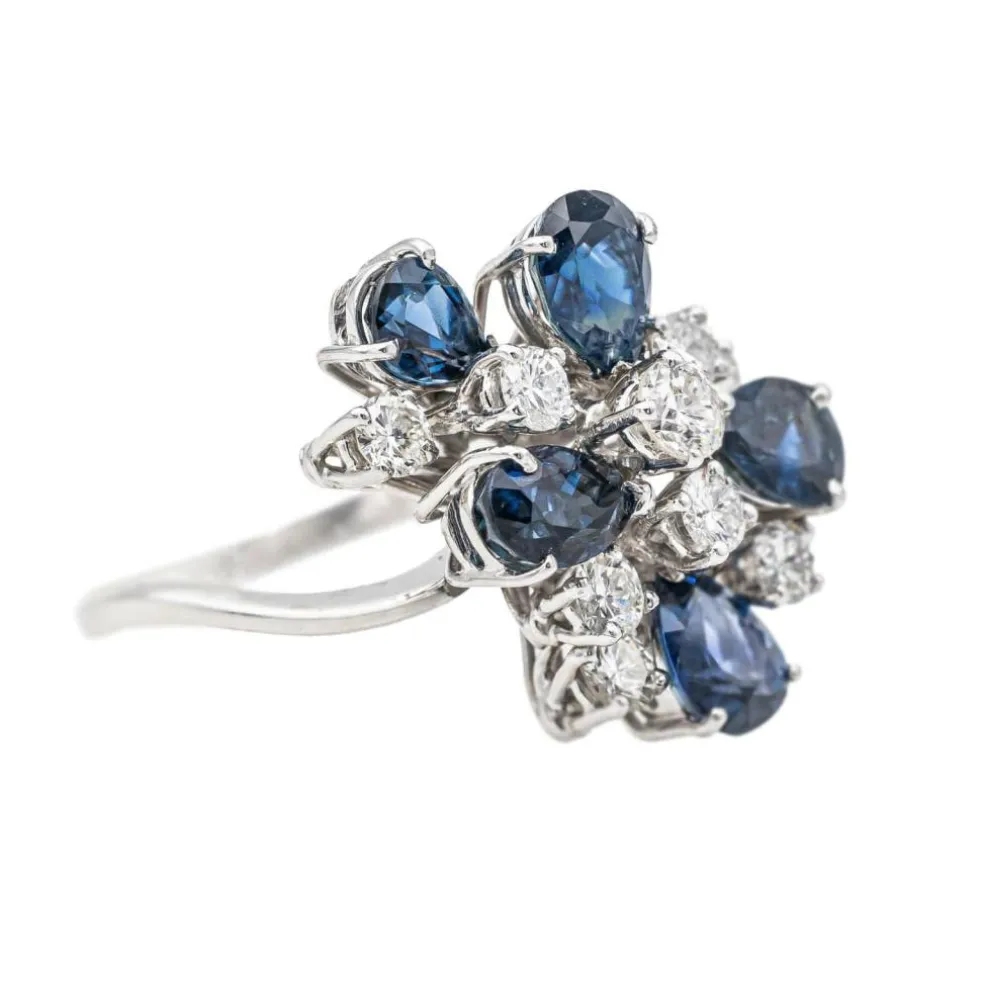 Bague Cocktail Or blanc Diamant