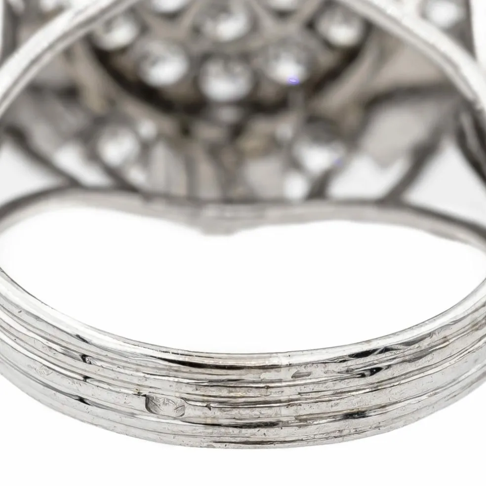Bague Cocktail Or blanc Diamant