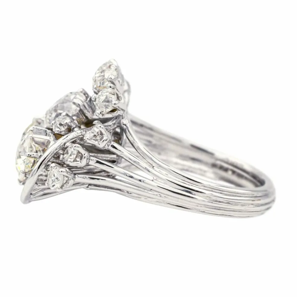 Bague Cocktail Or blanc Diamant