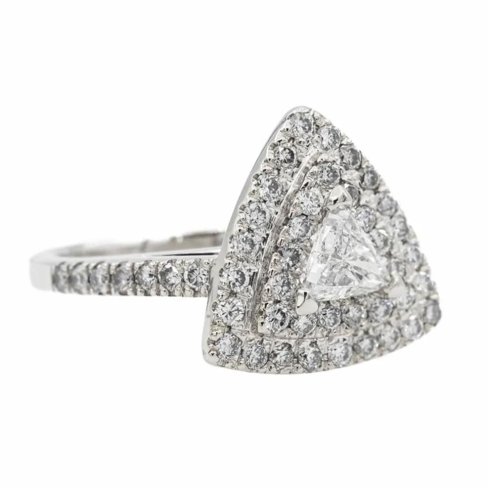 Bague Cocktail Or blanc Diamant