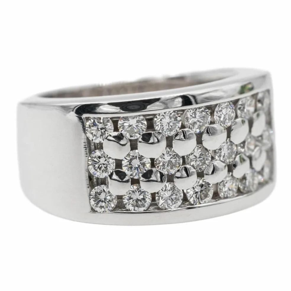 Bague Cocktail Or blanc Diamant