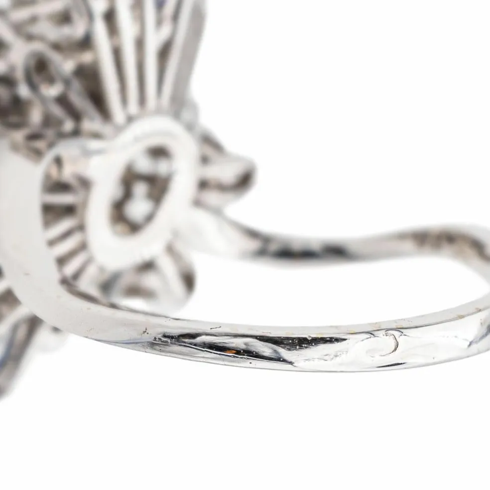 Bague Cocktail Or blanc Diamant