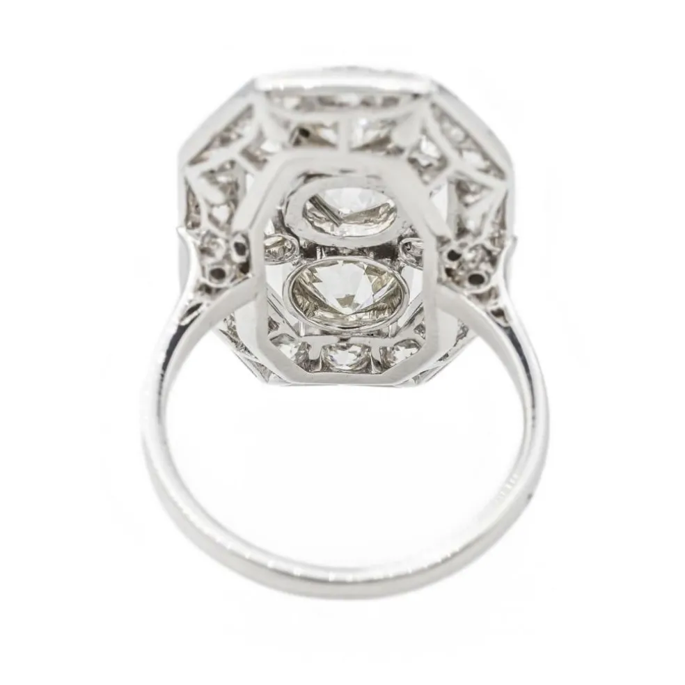 Bague Cocktail Or blanc Diamant