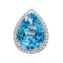 Bague Cocktail Or blanc Topaze