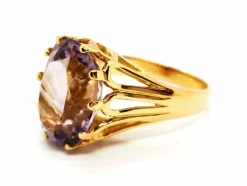 Bague Cocktail Or jaune Améthyste
