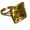 Bague Cocktail Or Jaune Citrine