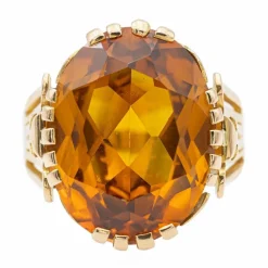 Bague Cocktail Or jaune Citrine