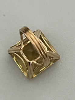 Bague Cocktail Or Jaune Citrine