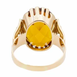 Bague Cocktail Or jaune Citrine